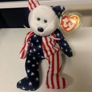 Ty Spangle Patriotic Bear with Stars and Stripes